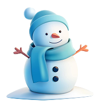 Snowman blue